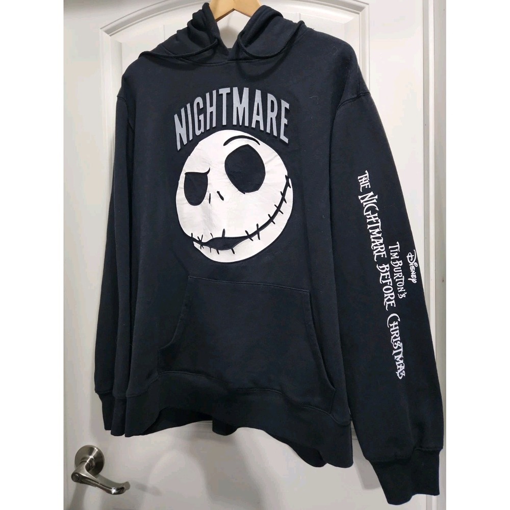 Disney Nightmare Before Christmas Jack Skellington Hoodie Black 2XL Sweatshirt